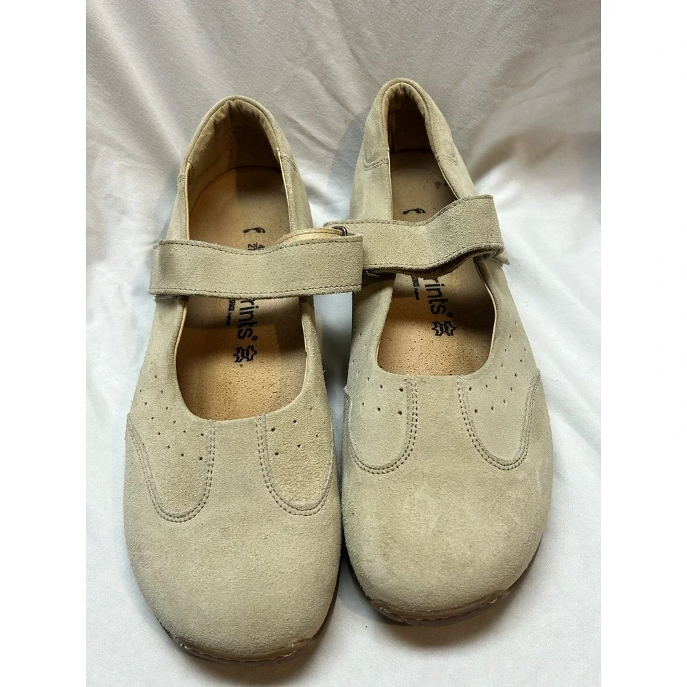 Birkenstock Footprints Pittsburg Mary Janes Taupe Suede Leather Shoes 42 US 11